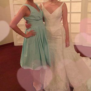 Le Bomb Shop Blue  Swing flair polka dot Size 6